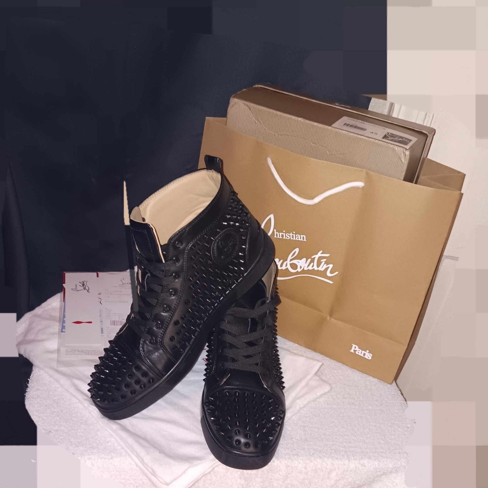 Christian Louboutin Mens Black Spike size 45